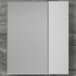 Style Line Зеркальный шкаф Стокгольм 60 белый рифленый софт – фотография-1